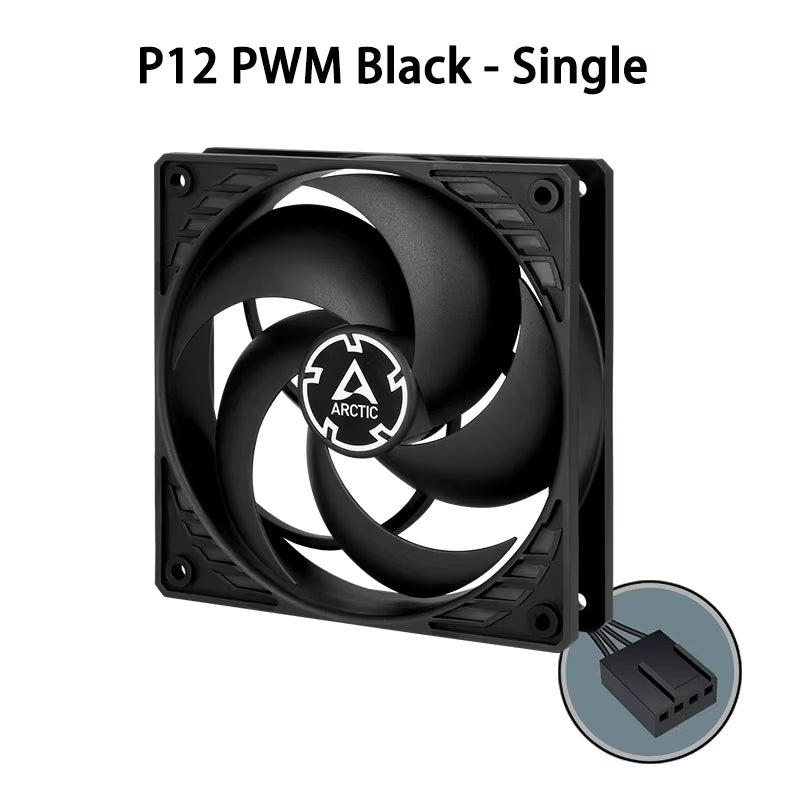 P12 PWM Fan, 120Mm Case Fan with PWM, Pressure-Optimised, Quiet Motor, Computer, Fan Speed: 200–1800 RPM