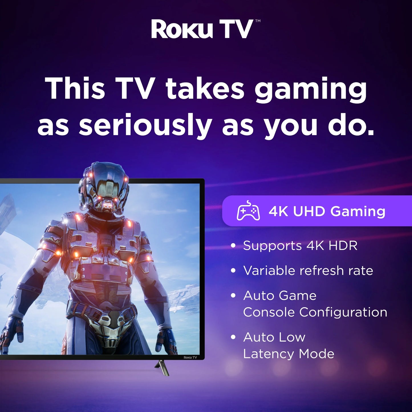 50" Class 4K UHD LED Roku Smart TV HDR 50R6E