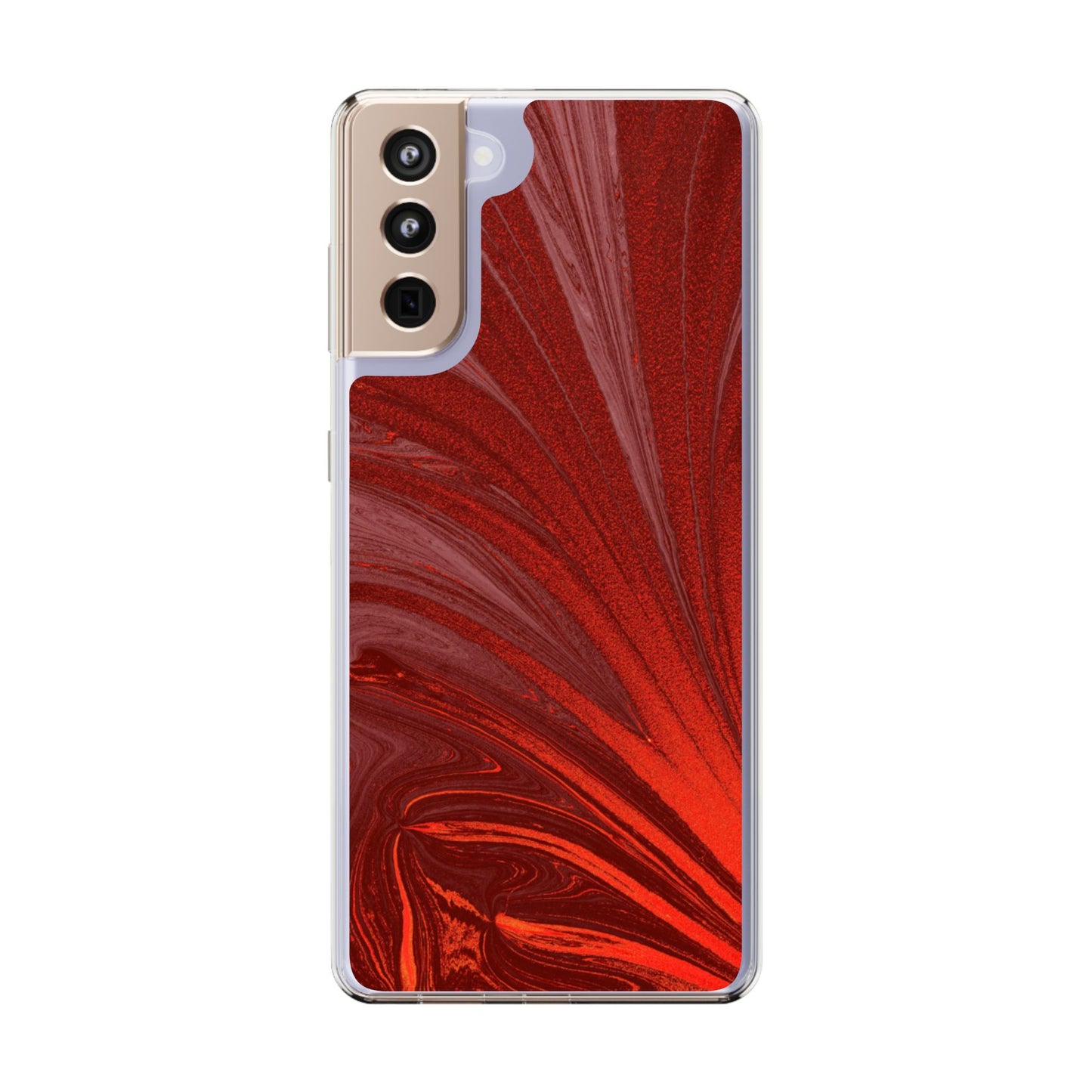 Clear Phone Case – Crimson Current