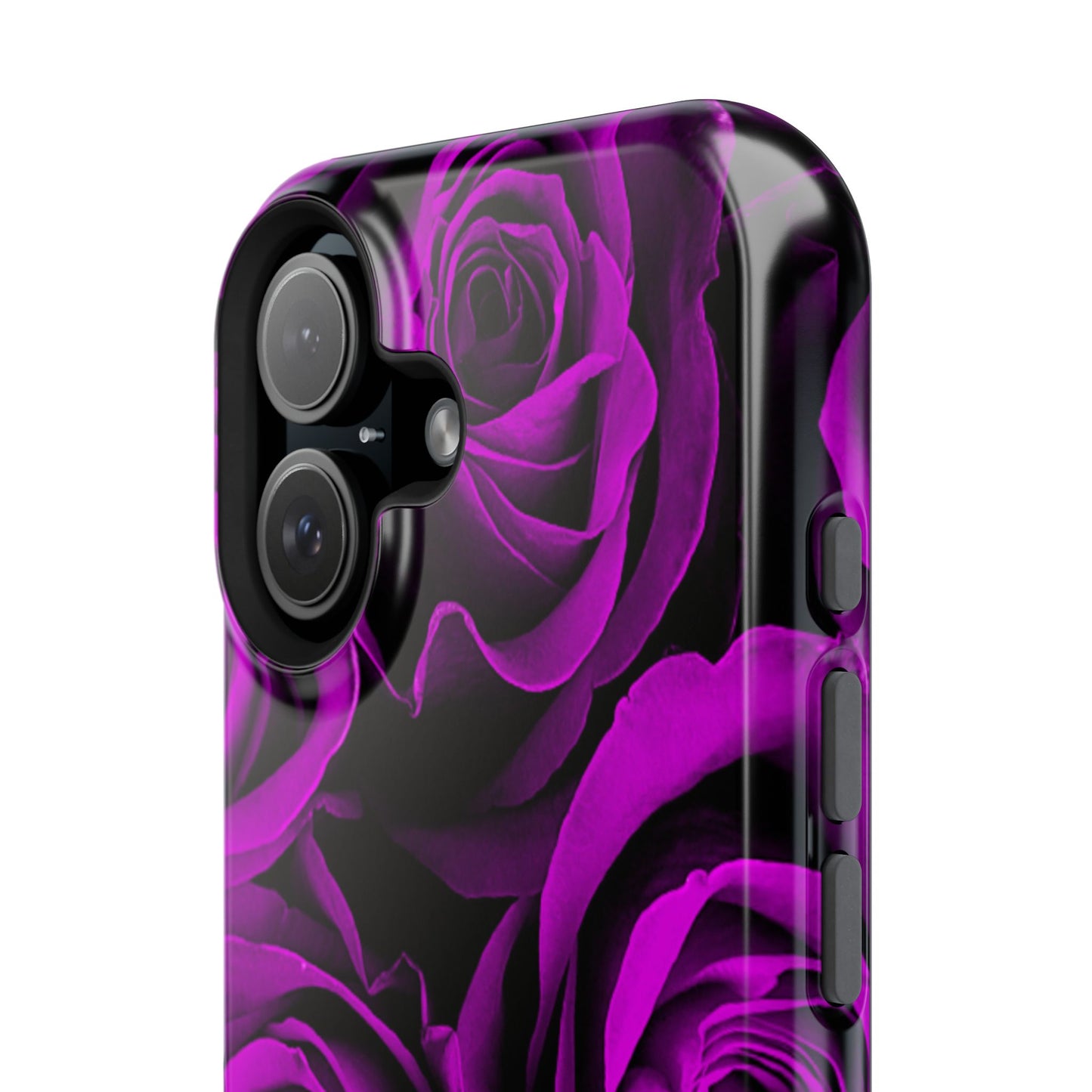 Impact-Resistant Phone Case – Amethyst Roses