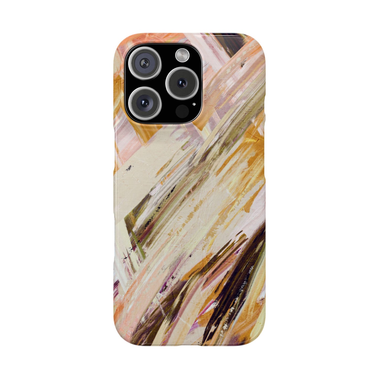 Slim Phone Case – Brush & Bronze