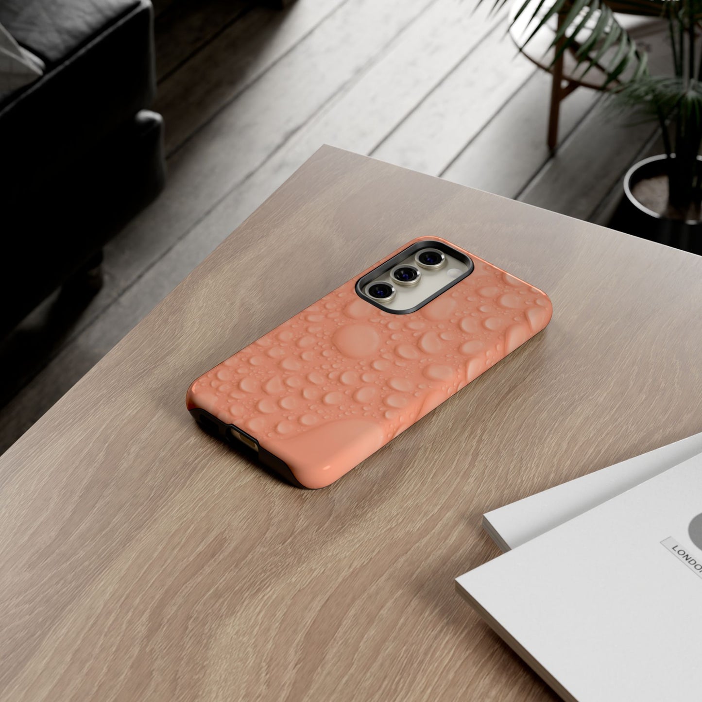 Protective Phone Case – Apricot Rain