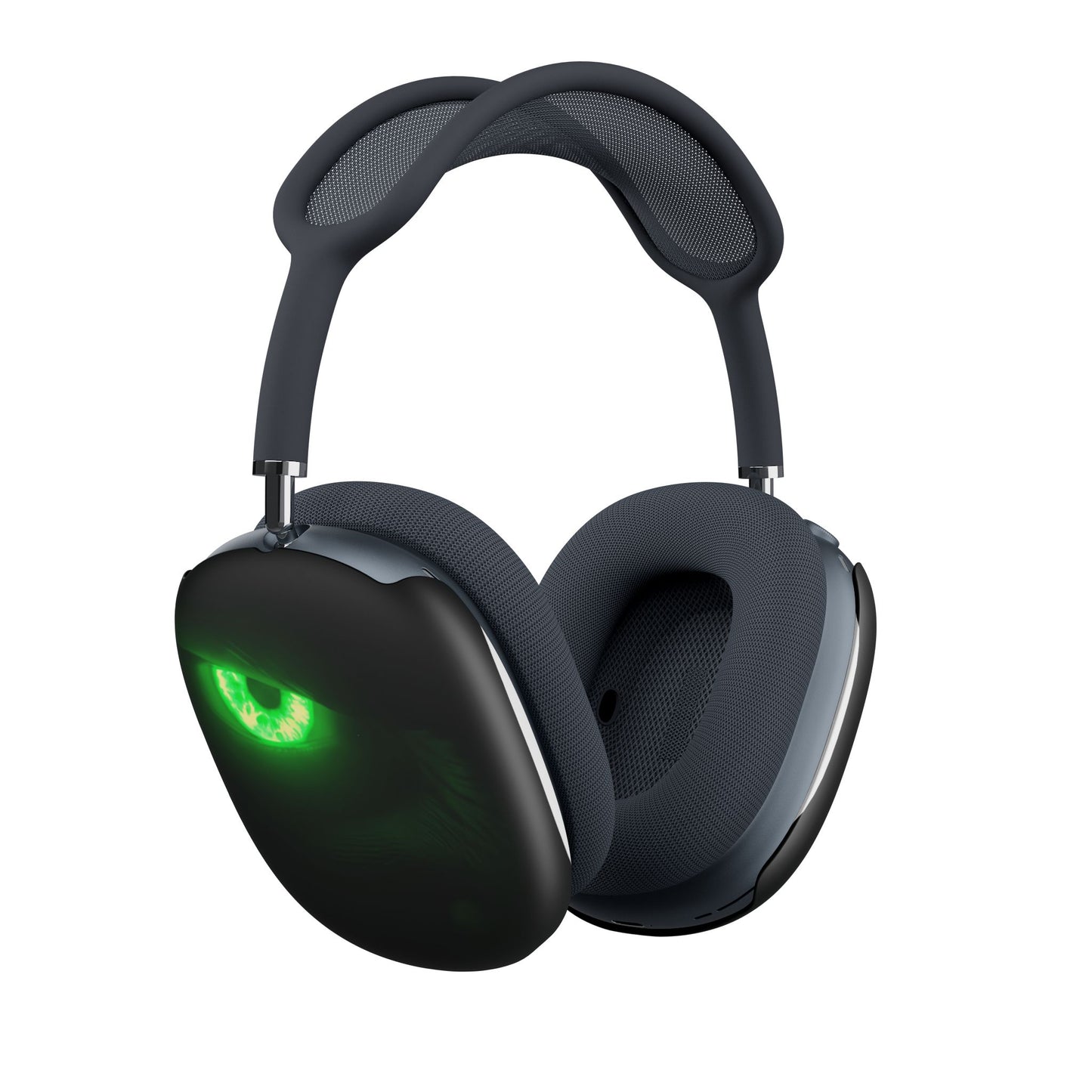 Headphone Ear Cup Covers – Neon Green Monster Eyes