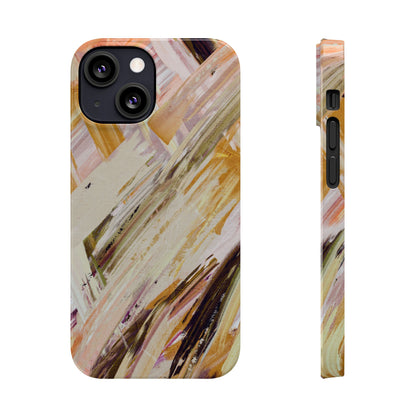 Slim Phone Case – Brush & Bronze