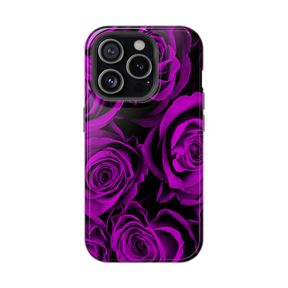 Wireless-Charging Compatible Case – Amethyst Roses