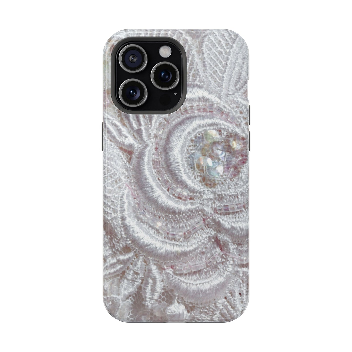 Wireless-Charging Compatible Case – Lace Veil