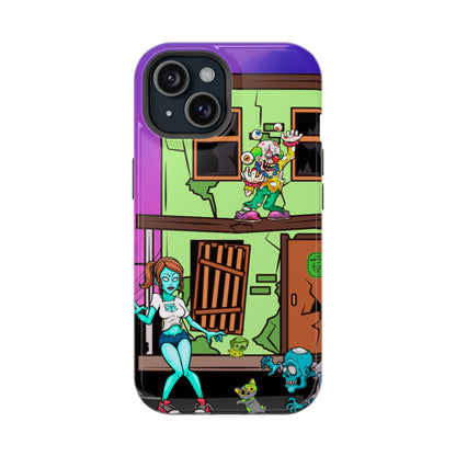 Zombie Arcade Phone Case — Colorful Cartoon Horror Impact-Resistant iPhone Cover