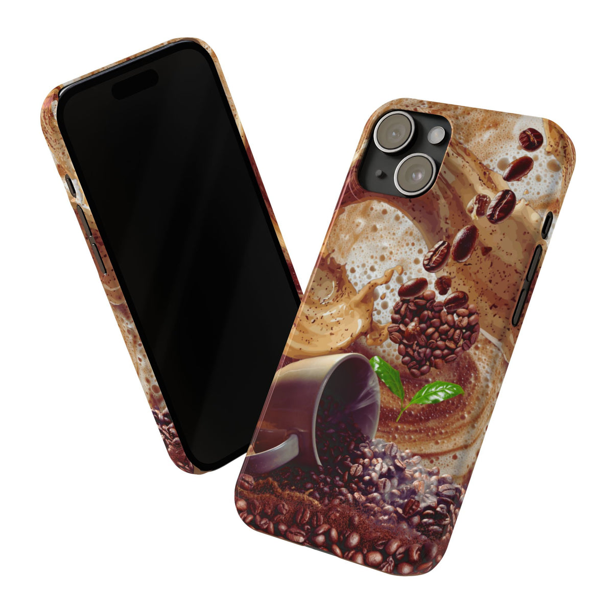 Slim Phone Case – Love at First Sip – Compatible with iPhone 11–17 Series