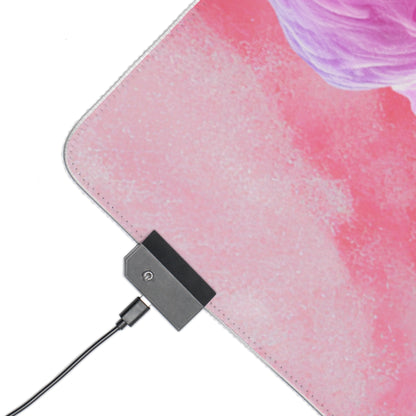 Gaming LED Desk Mat – Cotton Candy Dream