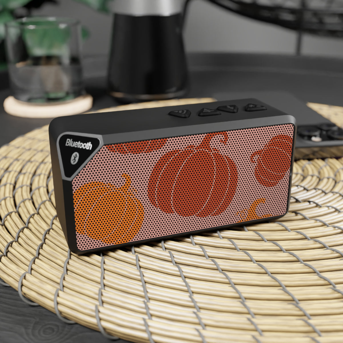Portable Bluetooth Speaker – Pumpkin Mood