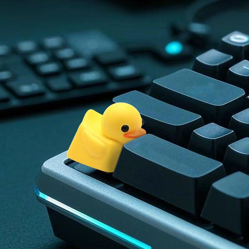 Cute Keyboard Key Caps Yellow Duck Keycaps Resin Single Cover Replacement Parts Cute Decor Game Accessories General Compatibilit