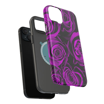 Wireless-Charging Compatible Case – Amethyst Roses