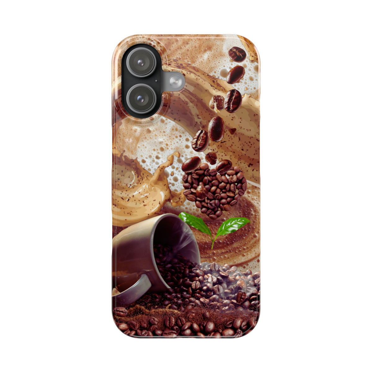 Slim Phone Case – Love at First Sip – Compatible with iPhone 11–17 Series