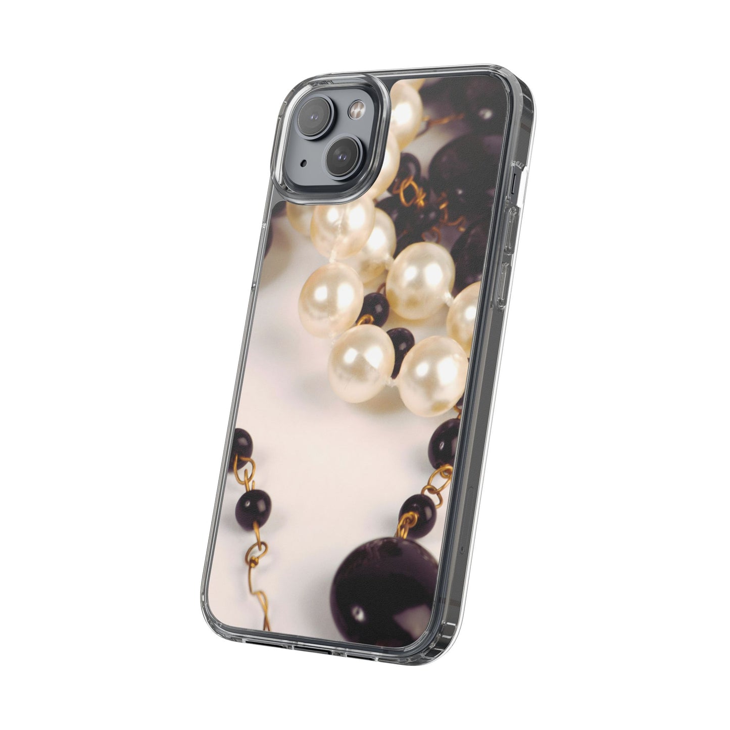 Clear Phone Case – Noir Pearl