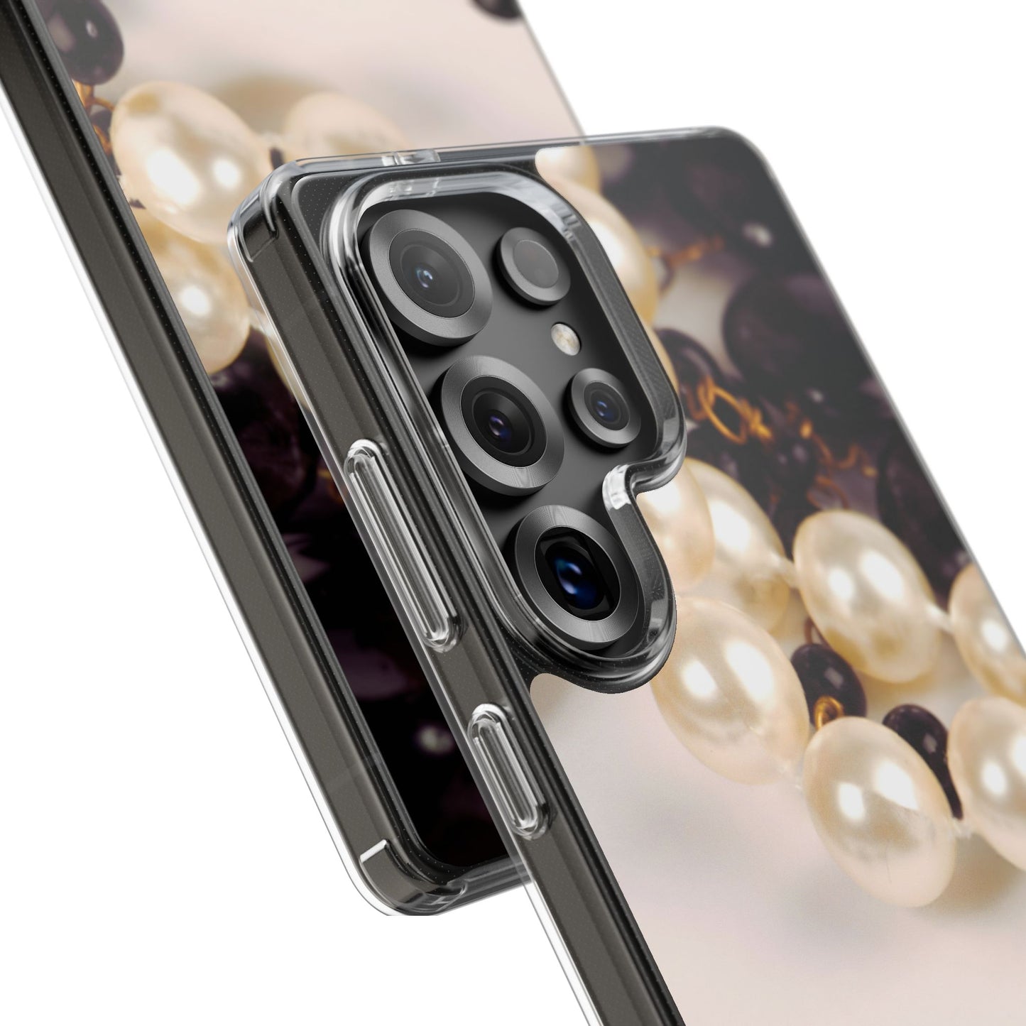 Clear Phone Case – Noir Pearl