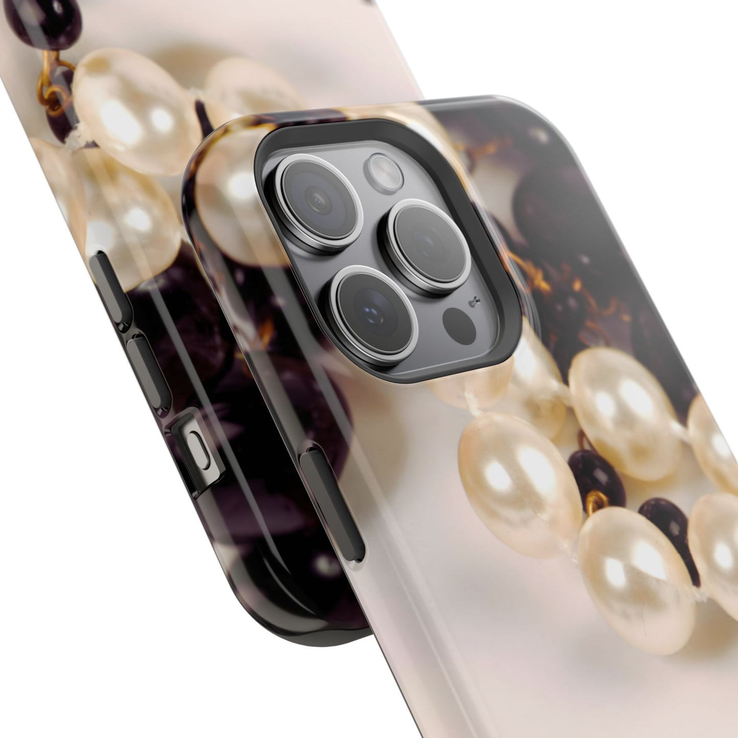 Impact-Resistant Phone Case – Noir Pearl