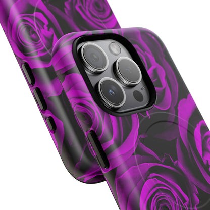 Protective Magnetic Phone Case – Amethyst Roses