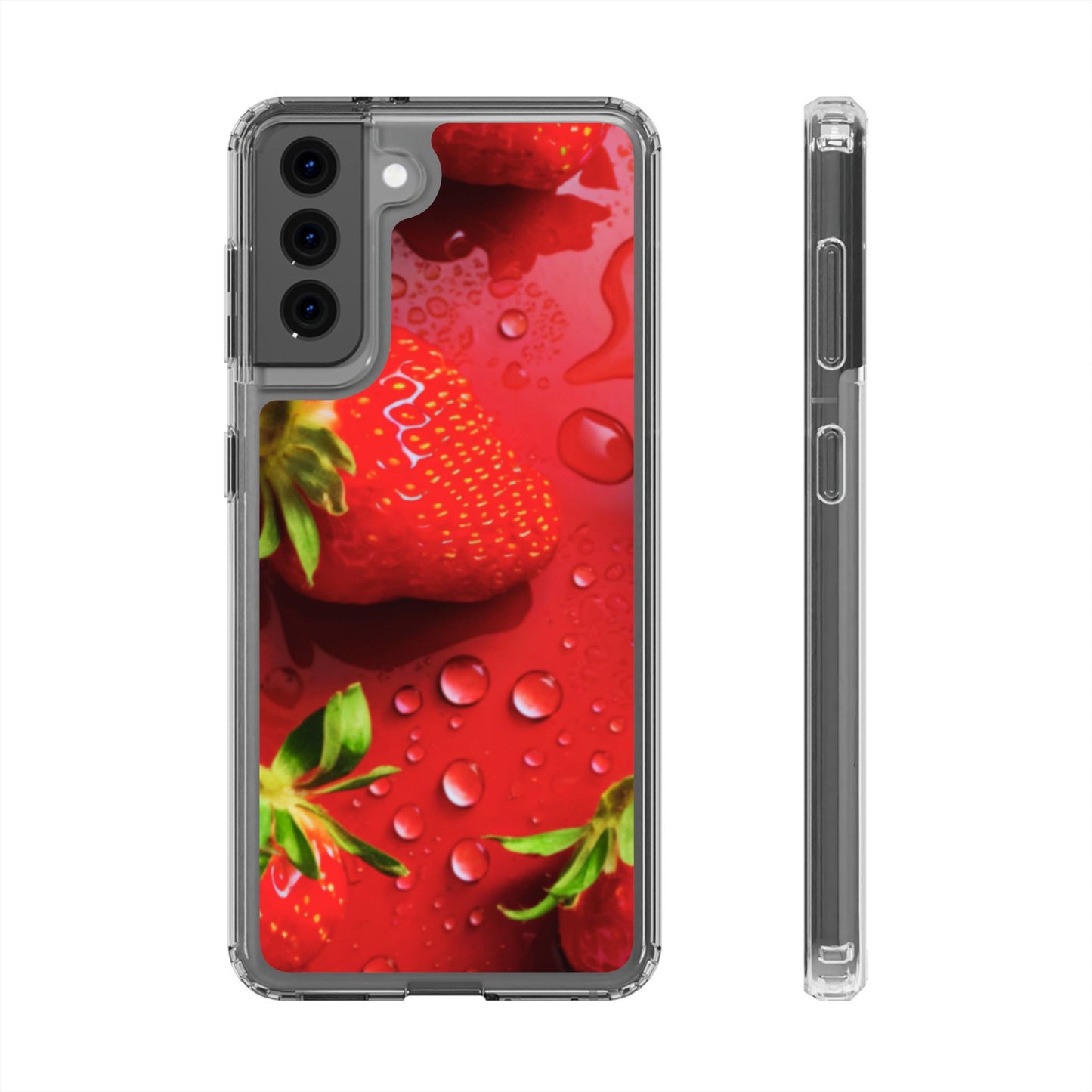 Clear Phone Case – Strawberry Drip