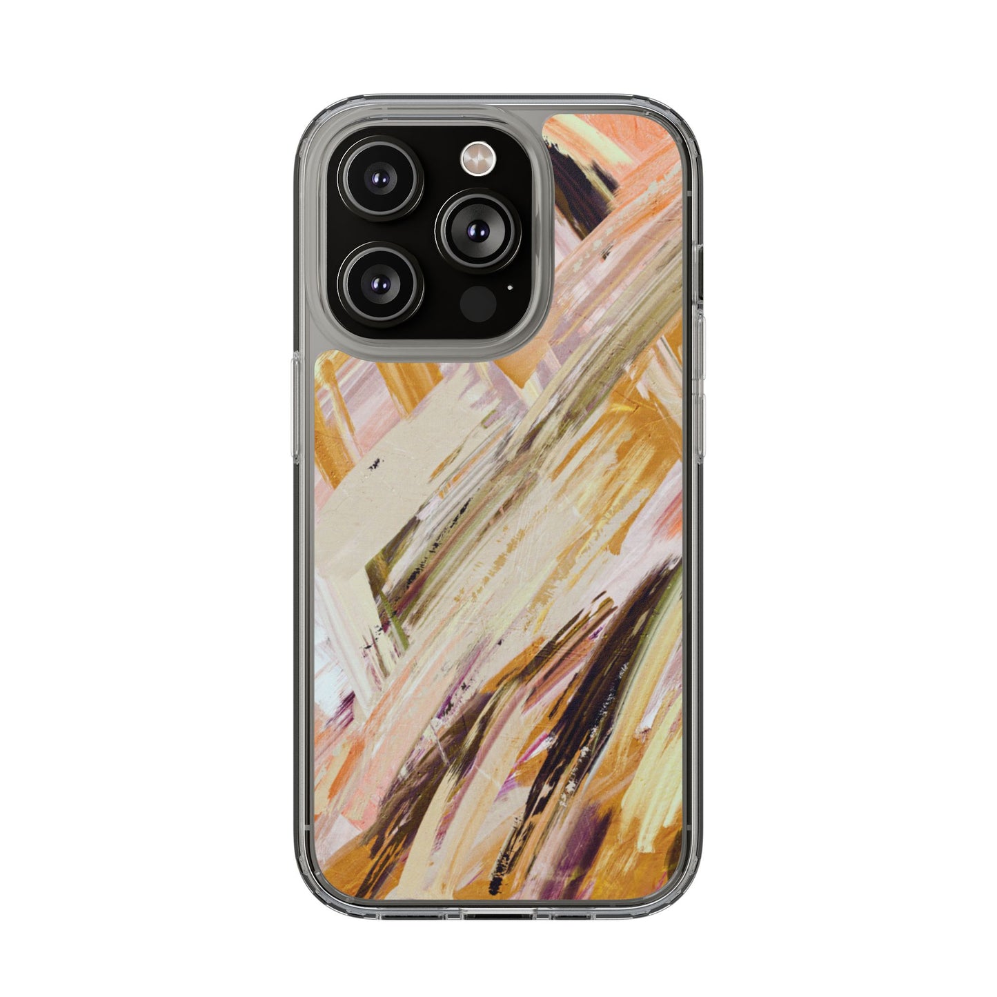 Clear Phone Case – Brush & Bronze