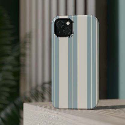 Wireless-Charging Compatible Case – Coastal Stripe