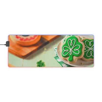 LED Desk Mat – Shamrock Cookie St. Patrick’s Day Design