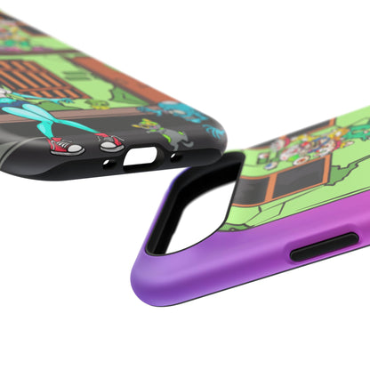 Zombie Arcade Phone Case — Colorful Cartoon Horror Impact-Resistant iPhone Cover