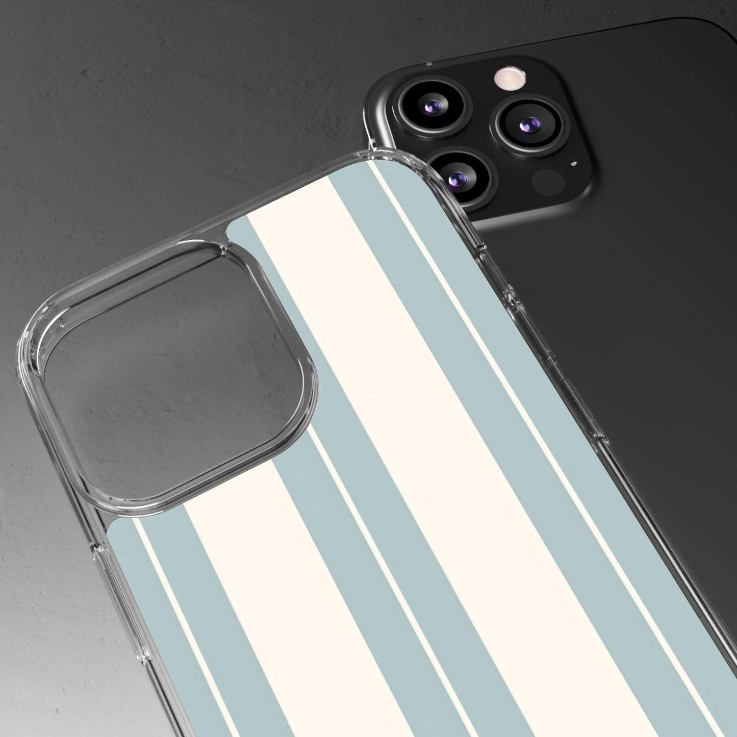 Clear Phone Case – Coastal Stripe