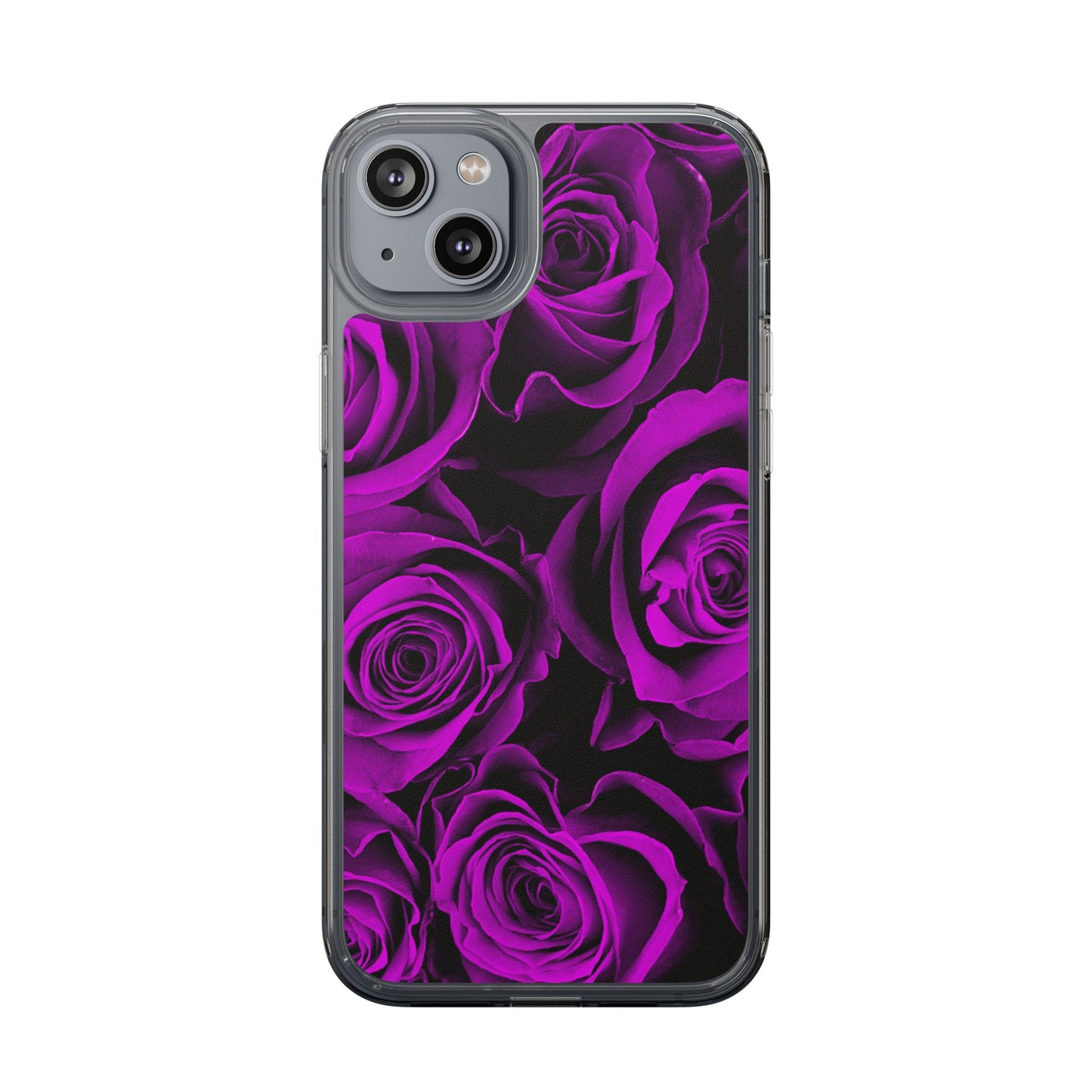 Clear Phone Case – Amethyst Roses