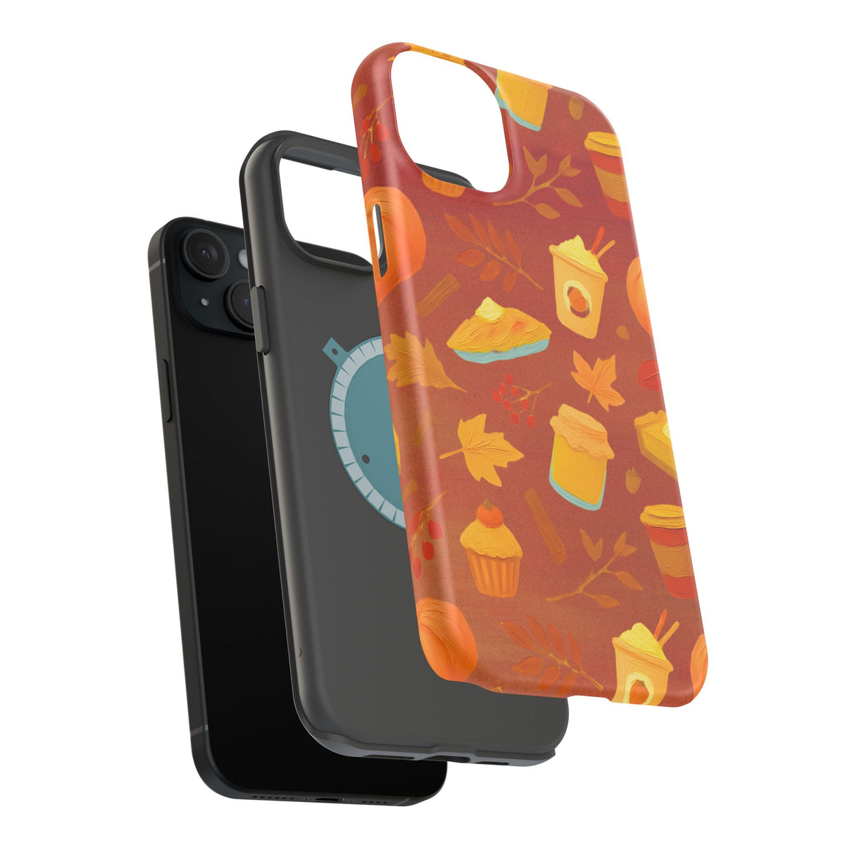 Autumn Treats Magnetic Phone Case — Fall Coffee & Pastry Protective Cover