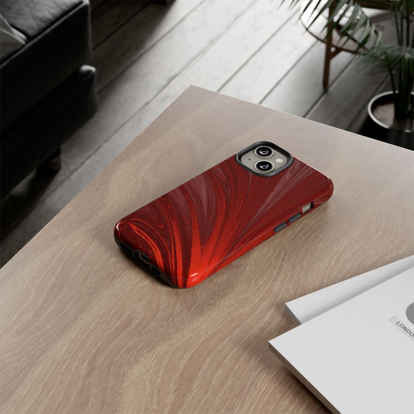 Protective Phone Case – Crimson Current