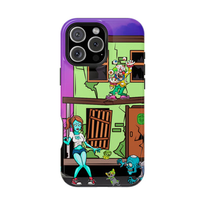 Zombie Arcade Phone Case — Colorful Cartoon Horror Impact-Resistant iPhone Cover
