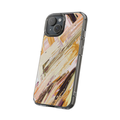 Clear Phone Case – Brush & Bronze