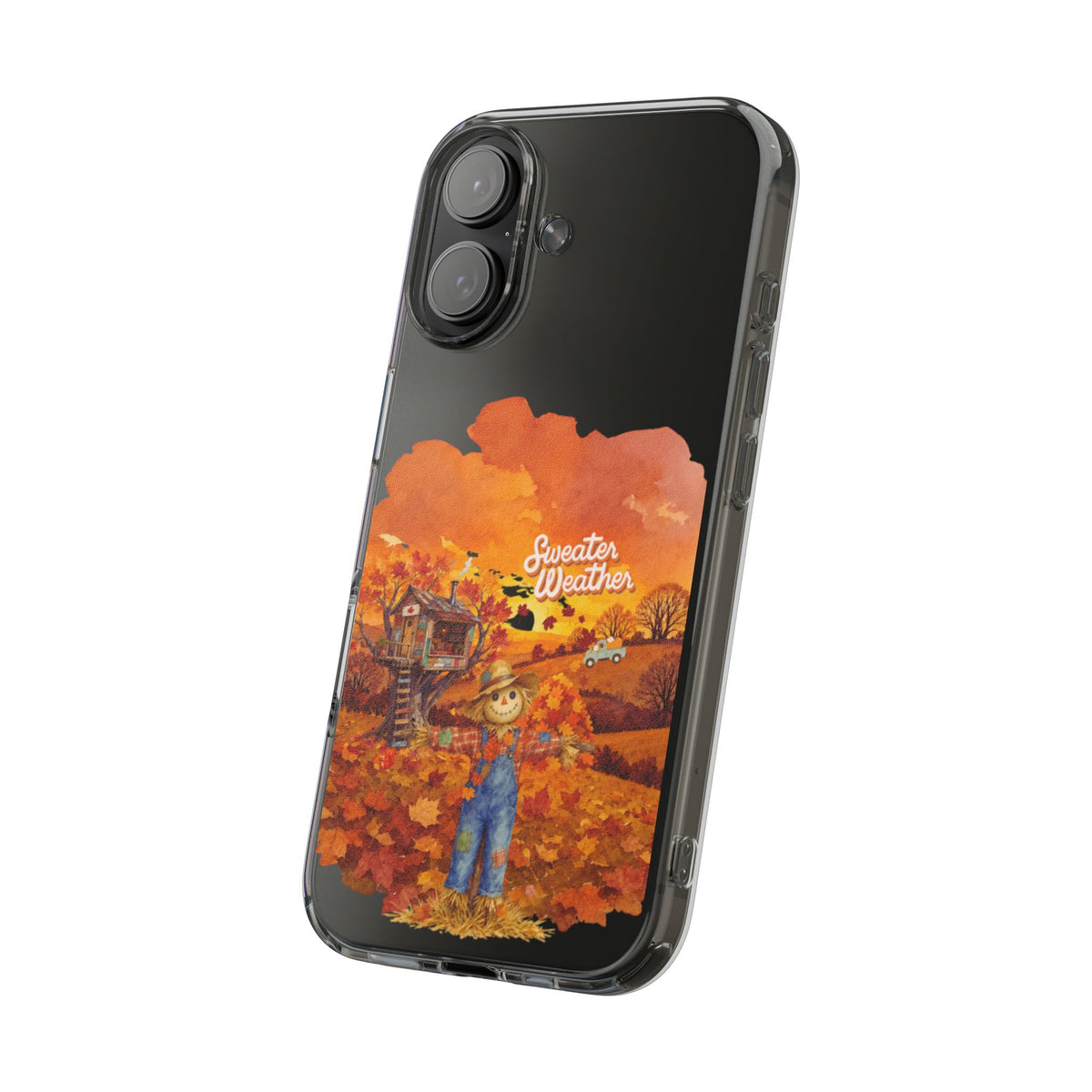 Clear Phone Case – Sweater Weather – Compatible with iPhone 13–17 & Samsung Galaxy S25–S26 Series