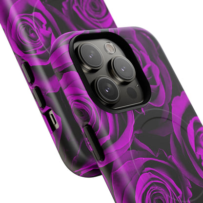 Protective Magnetic Phone Case – Amethyst Roses