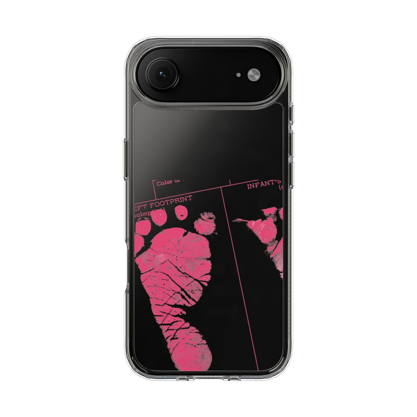 Clear Phone Case – Mom’s Little Pink Footprints