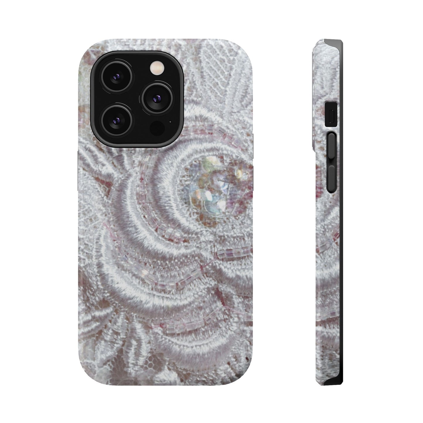 Wireless-Charging Compatible Case – Lace Veil
