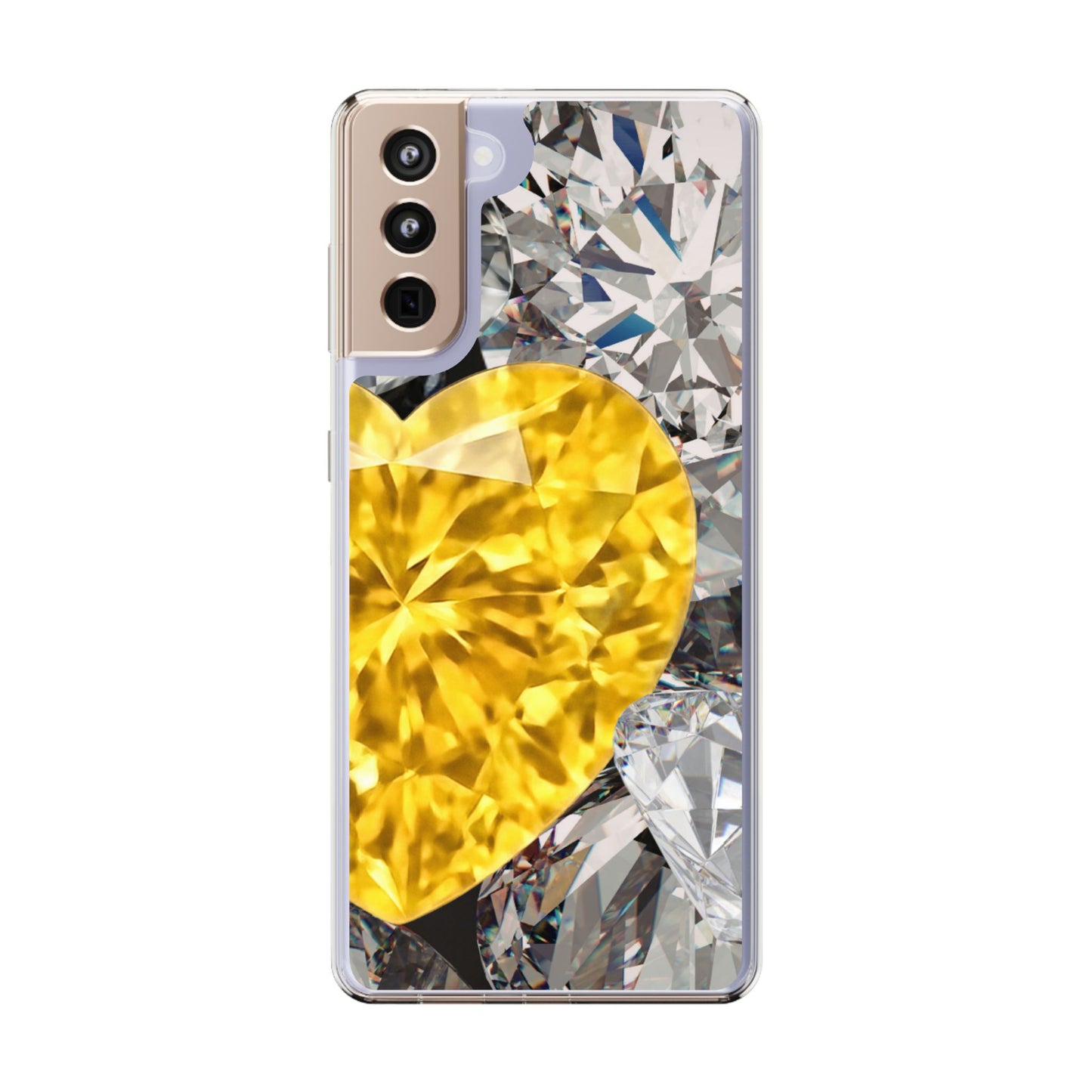 Clear Phone Case – Heart of Gold