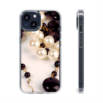 Clear Phone Case – Noir Pearl