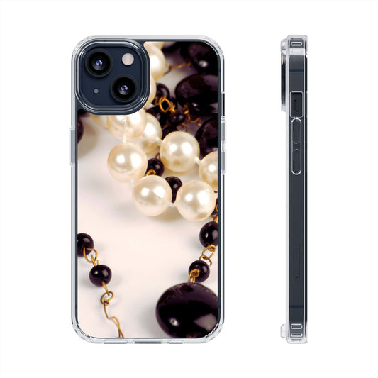 Clear Phone Case – Noir Pearl