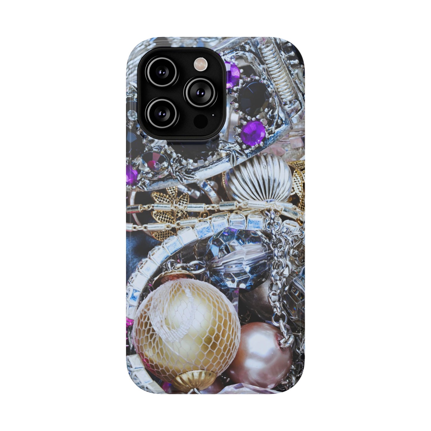 Impact-Resistant Phone Case – Chrome Jewel