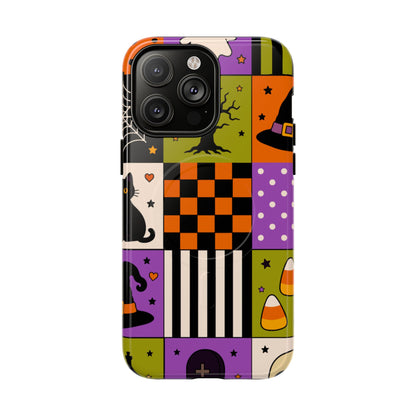Protective Magnetic Phone Case – Spooky Patchwork