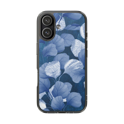 Clear Phone Case – October Blues – Compatible with iPhone 13–17 & Samsung Galaxy S25–S26 Series