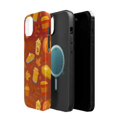 Autumn Treats Magnetic Phone Case — Fall Coffee & Pastry Protective Cover