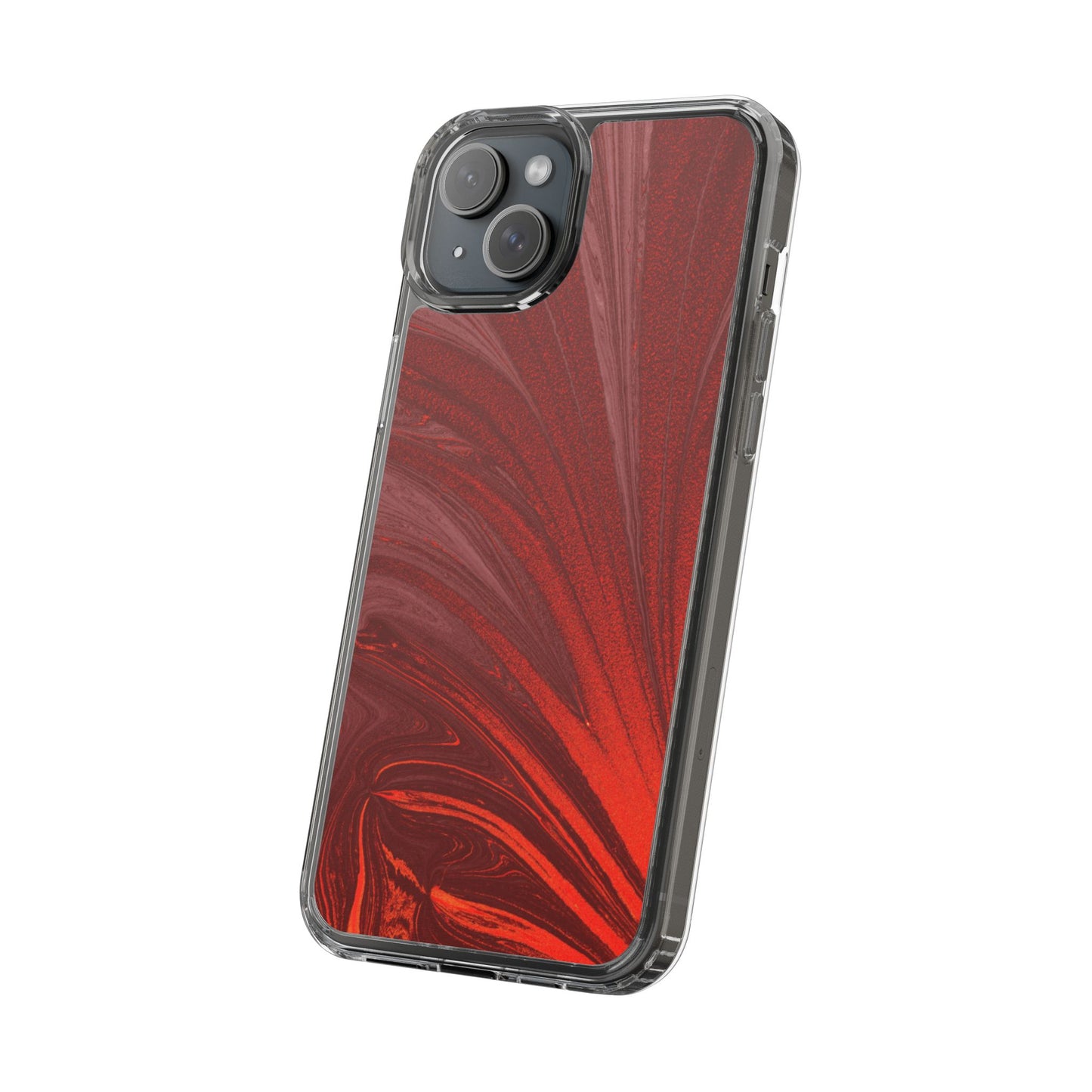 Clear Phone Case – Crimson Current