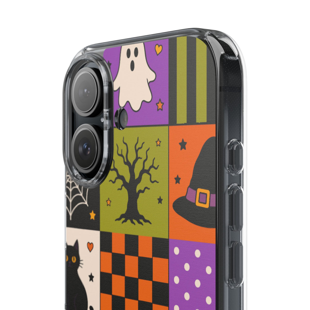 Clear Phone Case – Spooky Patchwork
