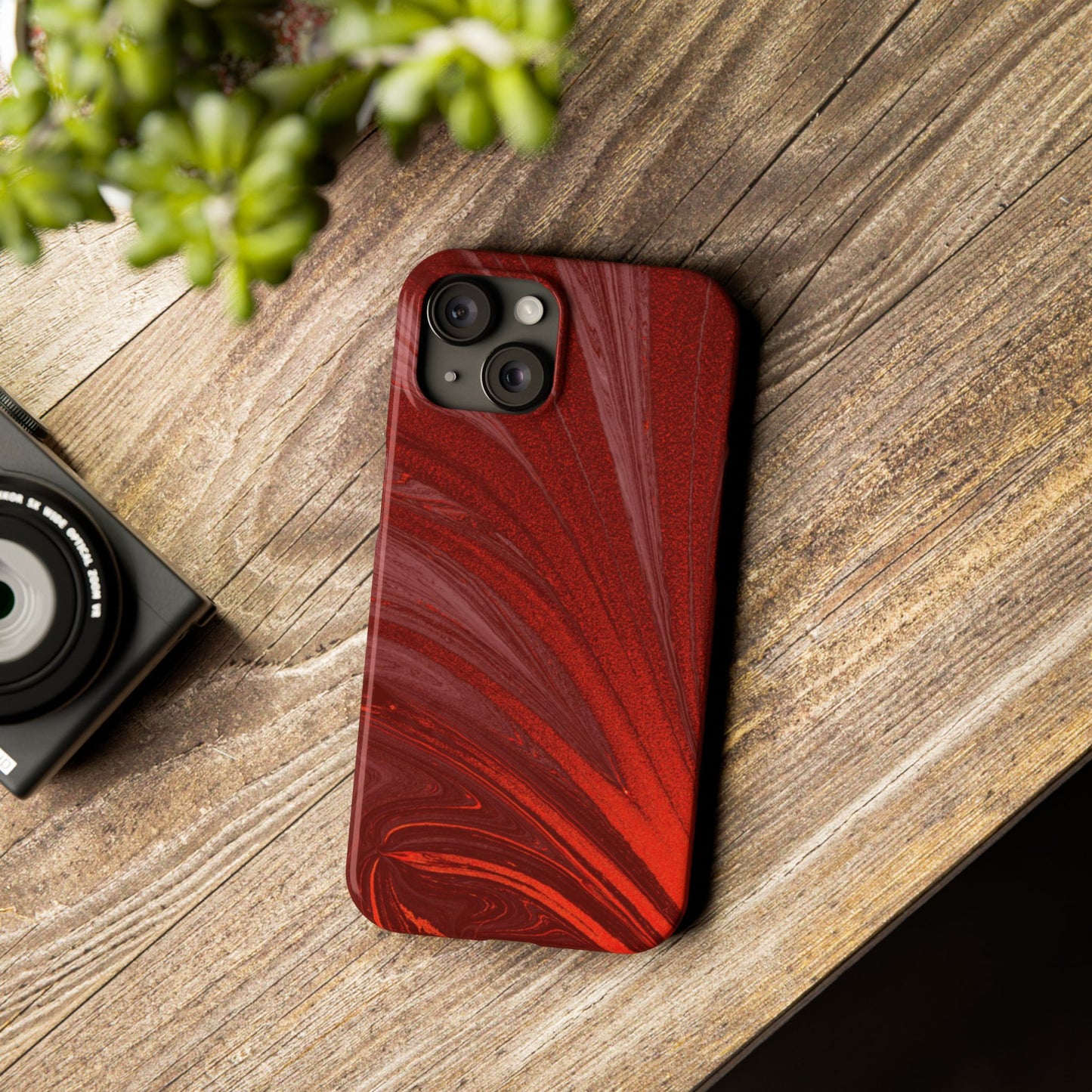 Slim Phone Case — Crimson Current