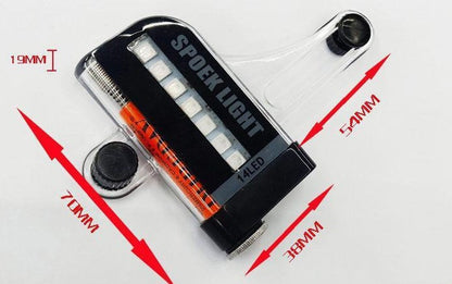 14 LED Motorcycle Bike Light - RGB Dual-Sided, 32 Modes, Vibration Control