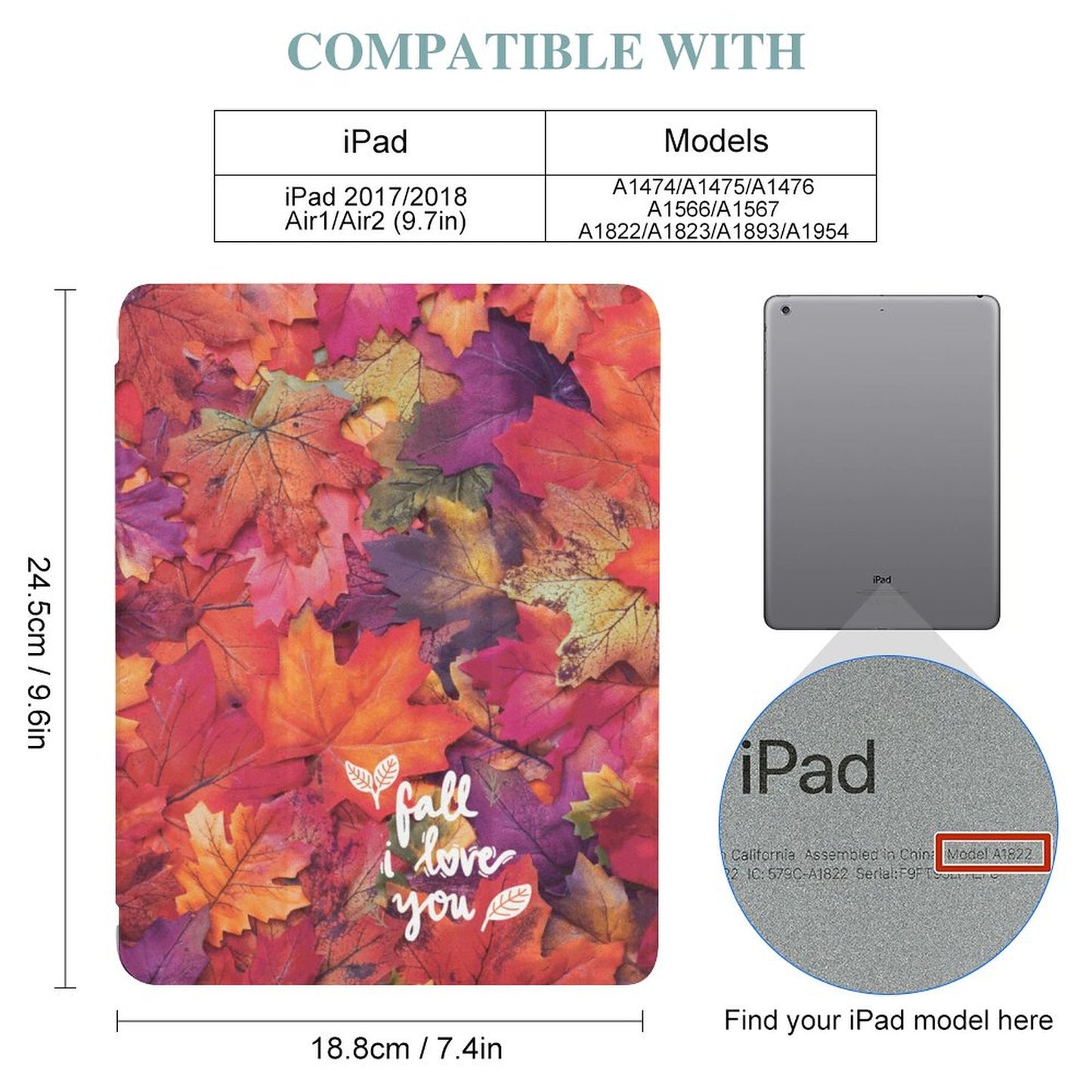 iPad Case with Pencil Holder(One-sided Printing)