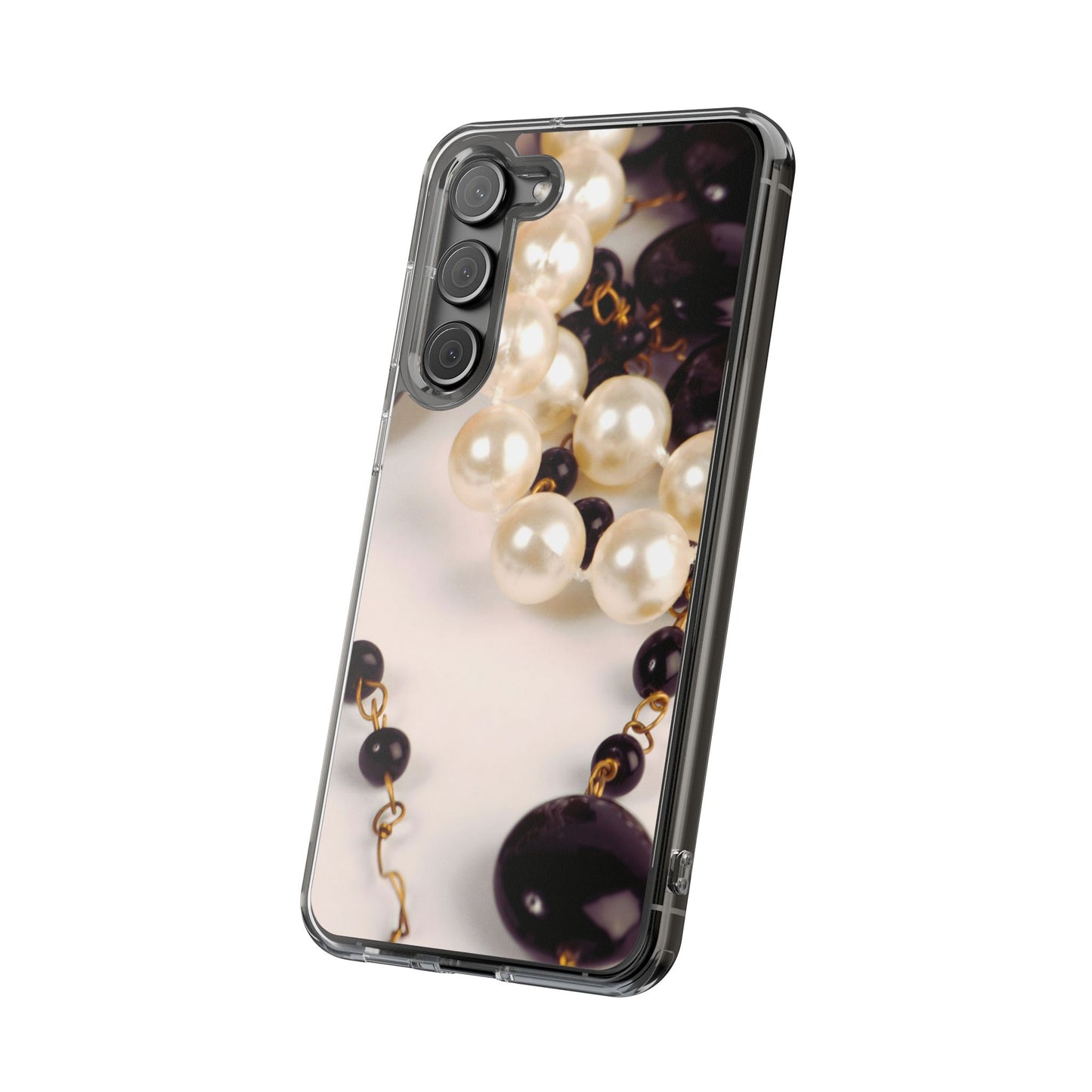 Clear Phone Case – Noir Pearl