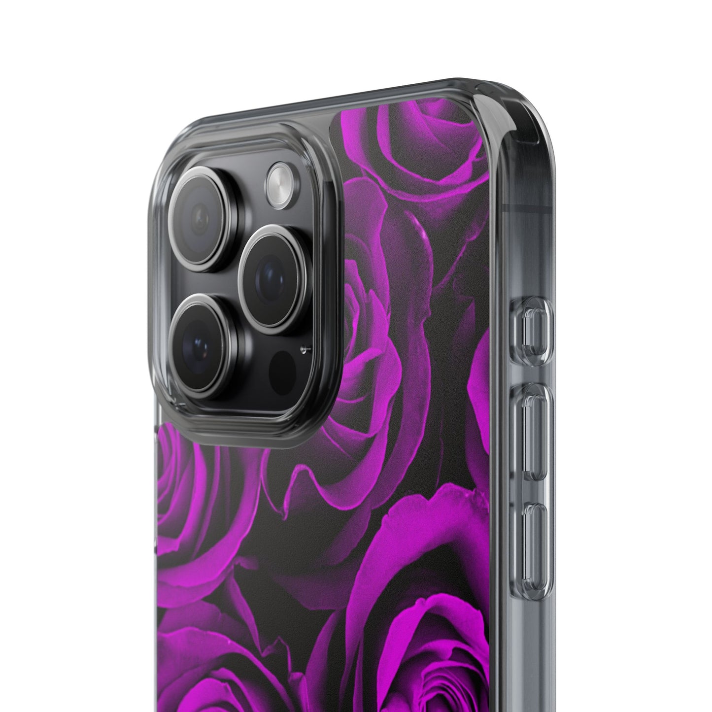 Clear Phone Case – Amethyst Roses